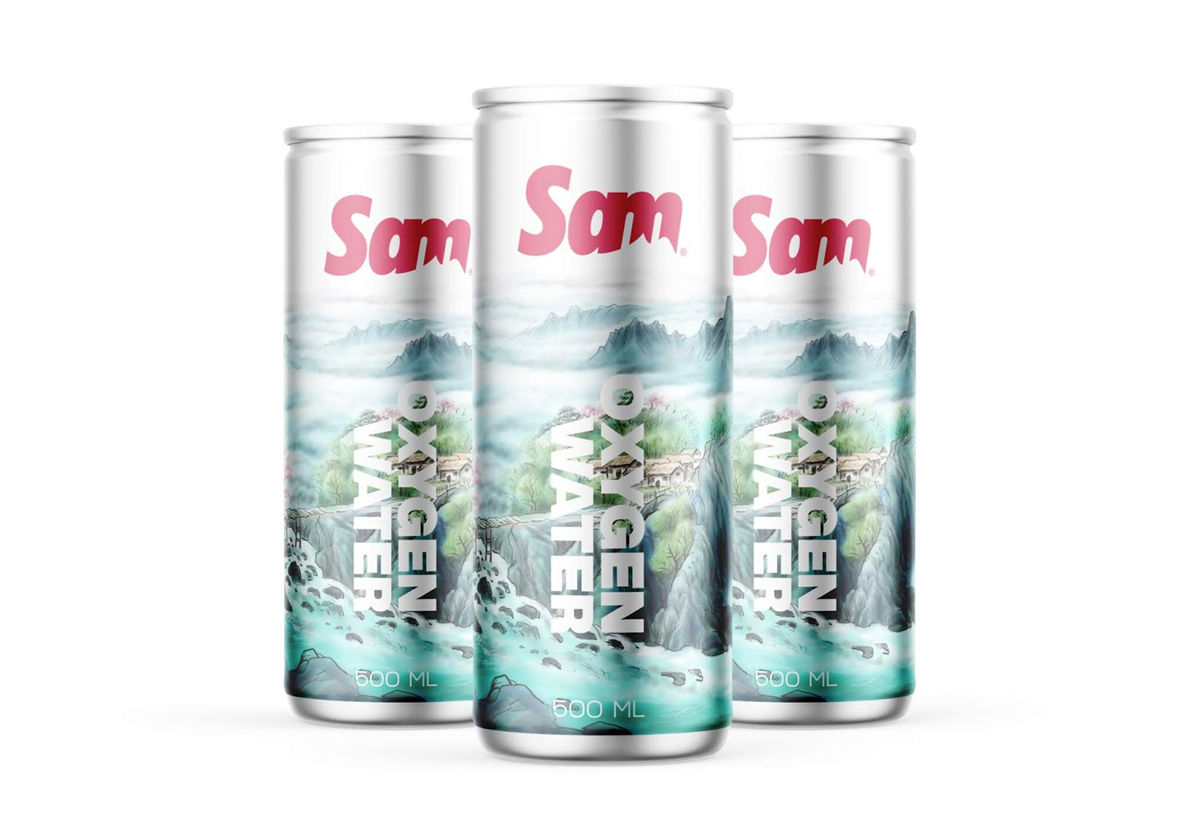 水墨風(fēng)格灌裝礦泉水包裝設(shè)計(jì)(圖1)