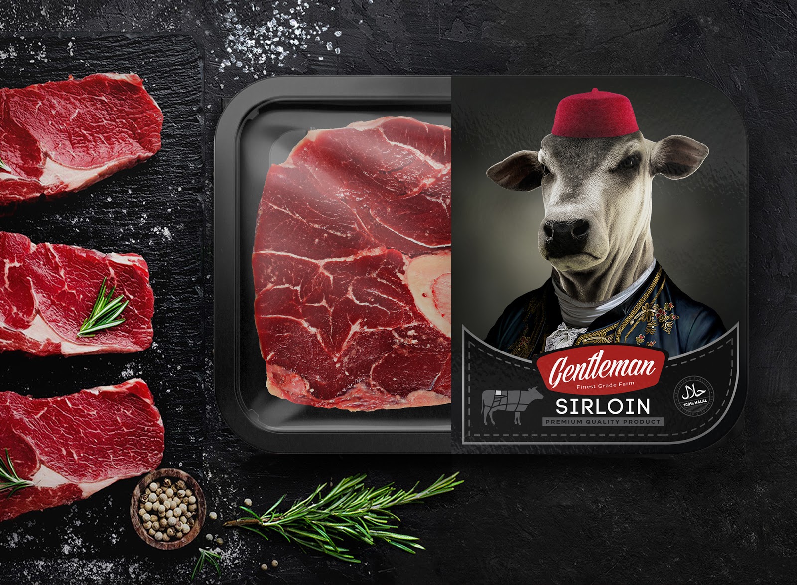 冷鮮冰鮮牛肉羊肉雞肉包裝設(shè)計(jì)(圖2)