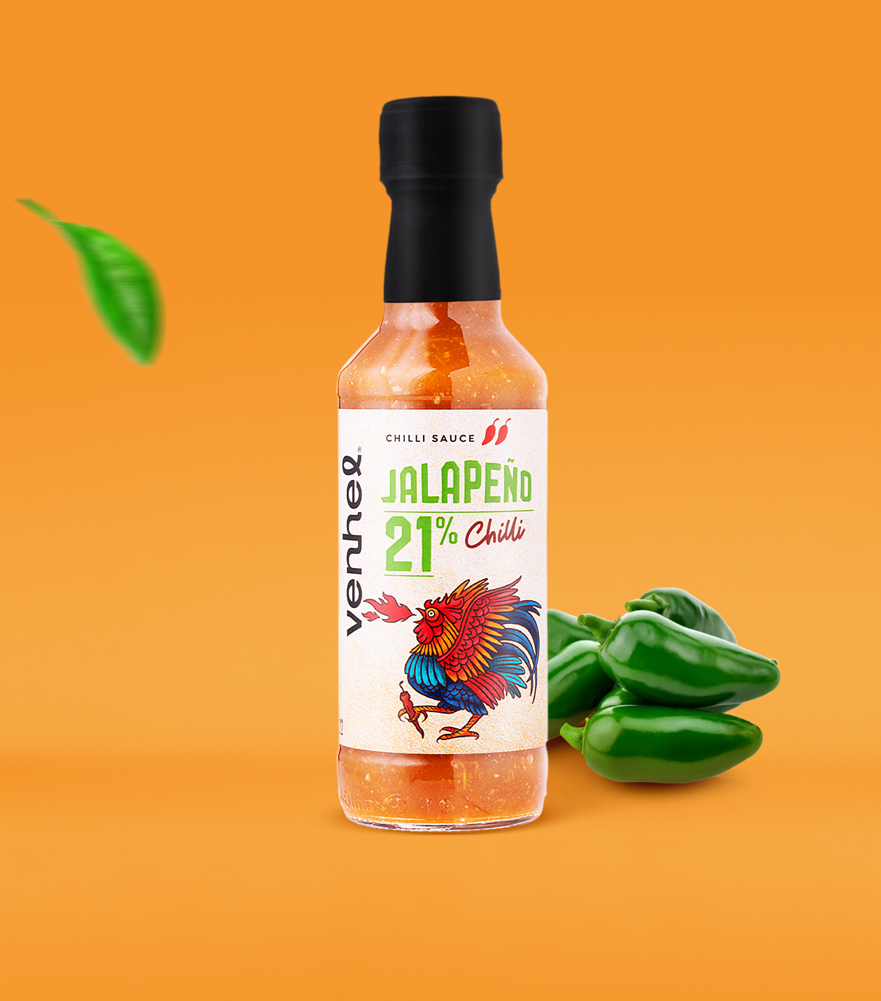 這款辣椒醬用噴火的公雞做為核心視覺(jué)(圖6)