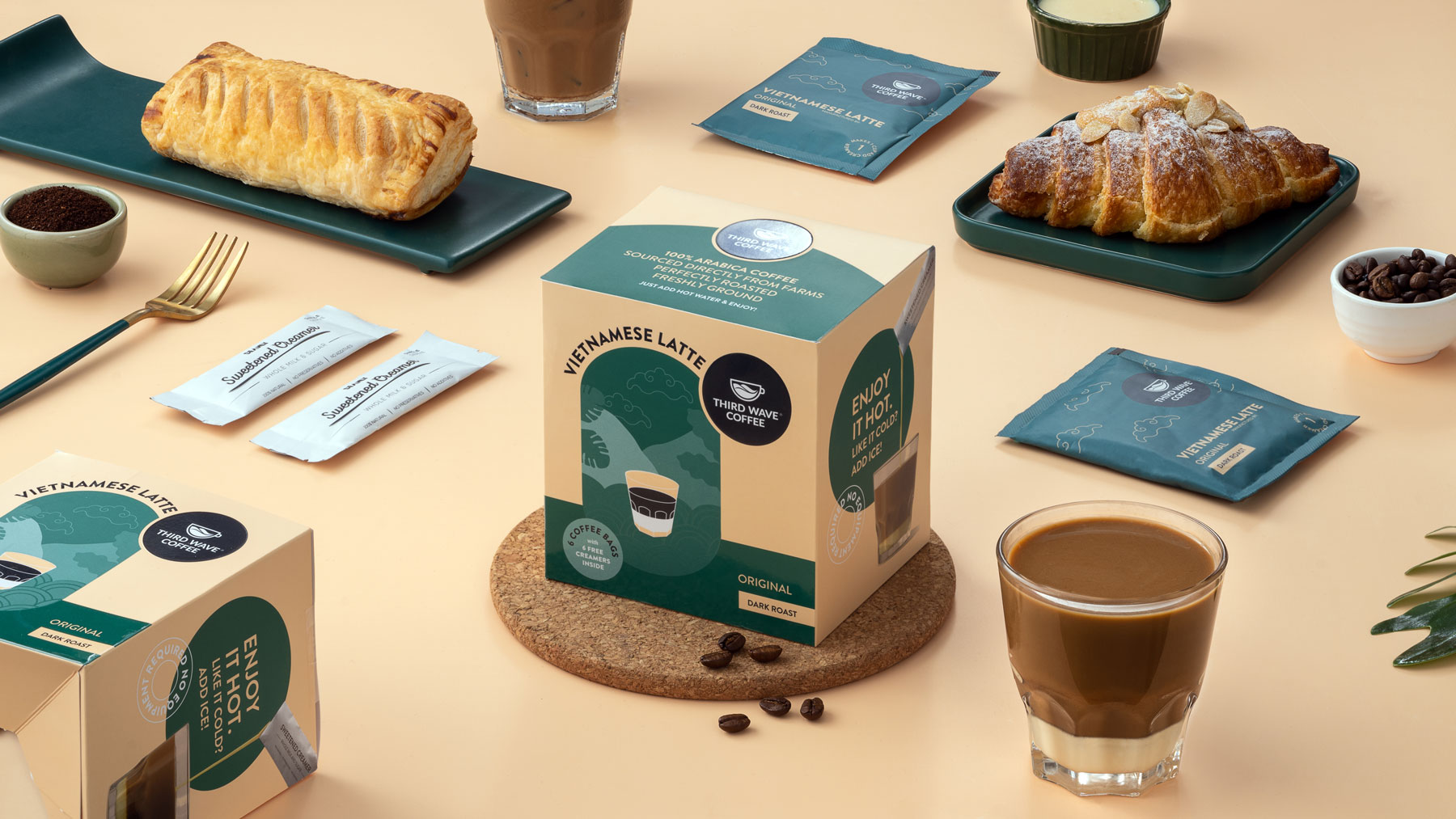 越南拿鐵速溶咖啡包裝這樣設(shè)計(圖2)