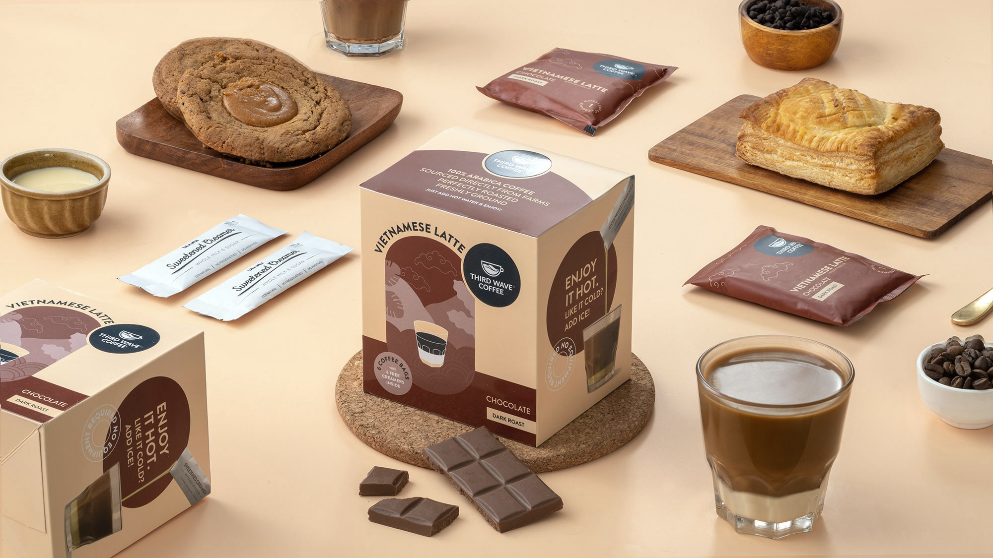 越南拿鐵速溶咖啡包裝這樣設(shè)計(圖5)