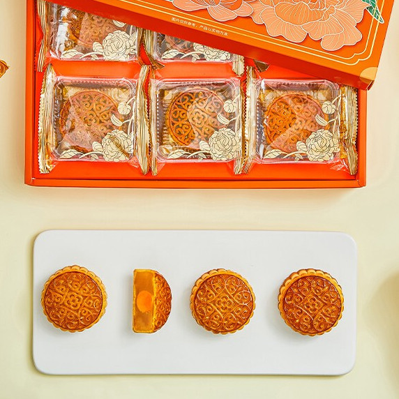 PANPAN FOODS 盼盼 花好月圓禮盒 水果多口味 480g 6枚裝包裝禮盒產(chǎn)品包裝創(chuàng)意設(shè)計(jì)欣賞(圖5)