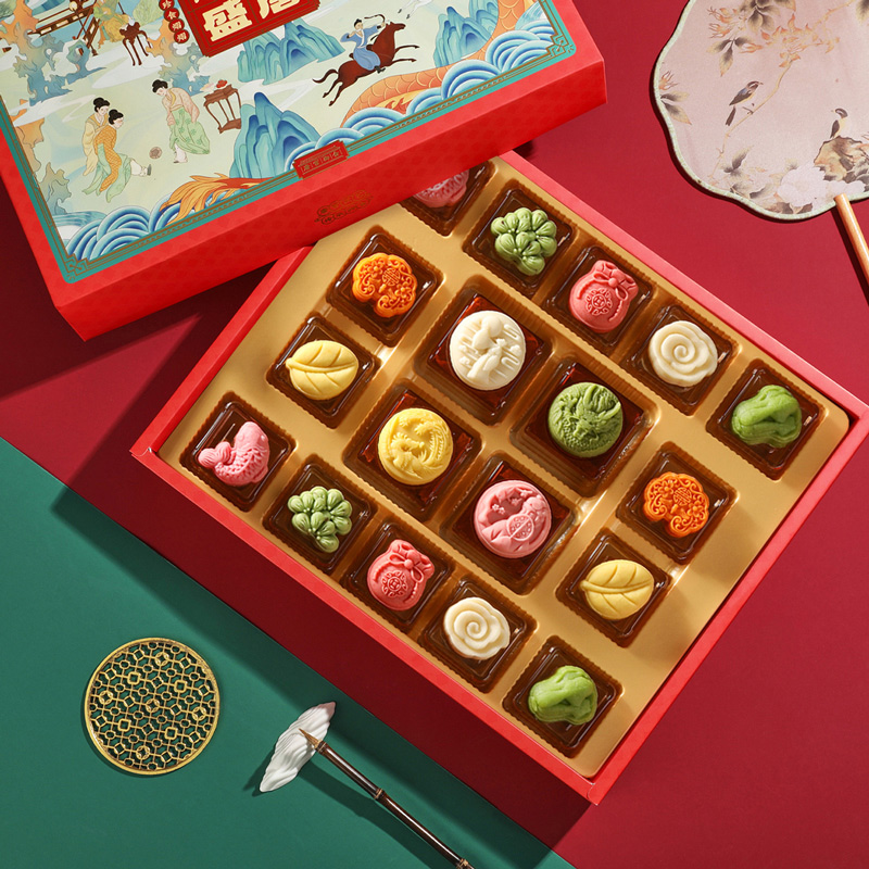 HUANG JIA SHANG SHI JU 皇家尚食局 唐風(fēng)御點(diǎn)月餅禮盒 620g包裝禮盒產(chǎn)品包裝創(chuàng)意設(shè)計(jì)欣賞(圖2)