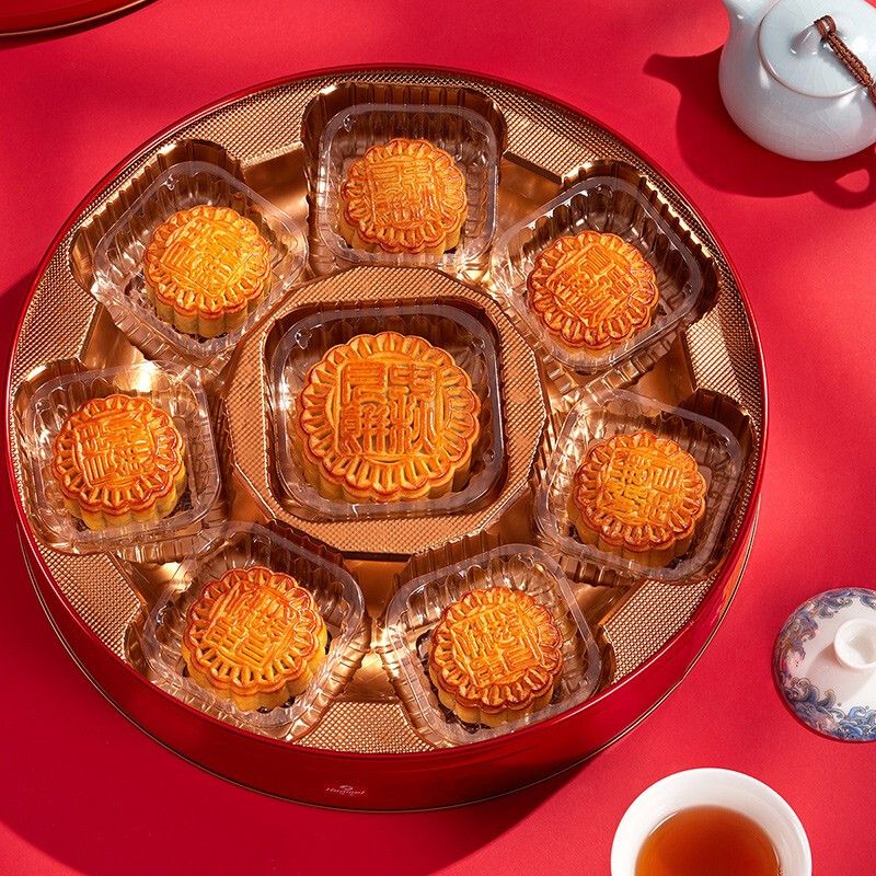 Huamei 華美 七星伴月 廣式月餅 8餅5味 880g 禮盒裝包裝禮盒產(chǎn)品包裝創(chuàng)意設(shè)計(jì)欣賞(圖5)