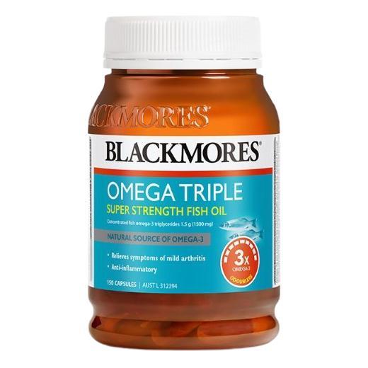 BLACKMORES 澳佳寶 三倍濃縮無腥味魚油膠囊 150粒保健產(chǎn)品包裝創(chuàng)意設(shè)計欣賞(圖1)