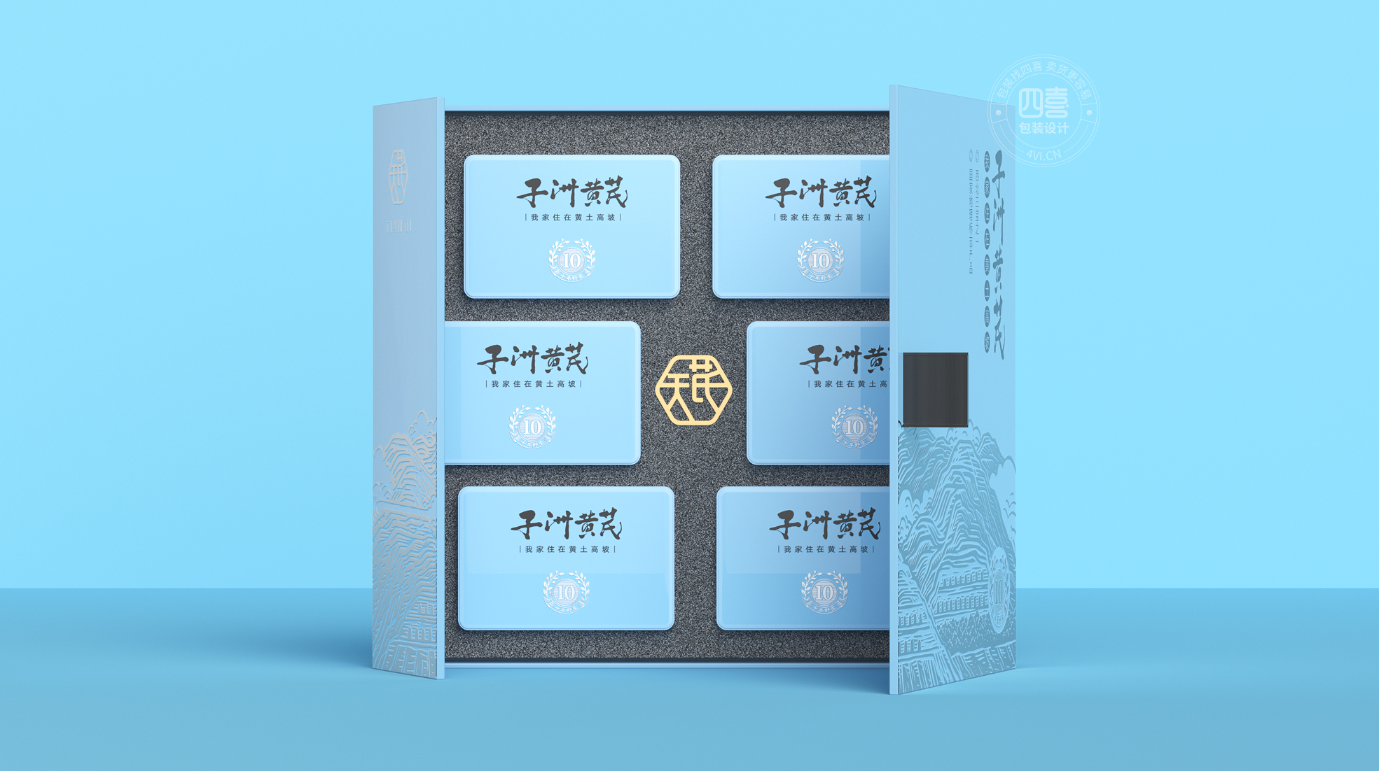 黃芪禮盒包裝設(shè)計(jì)作品欣賞(圖1) 黃芪禮盒包裝設(shè)計(jì)作品欣賞(圖1)