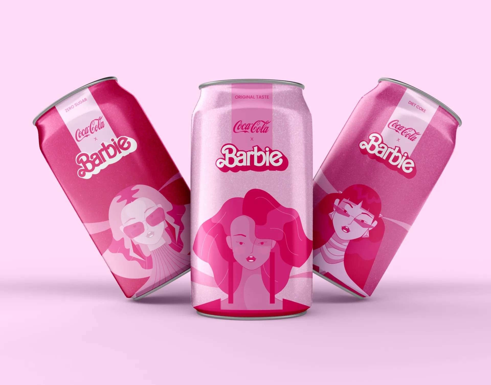 限量版芭比主題可樂罐包裝設計欣賞(圖1)