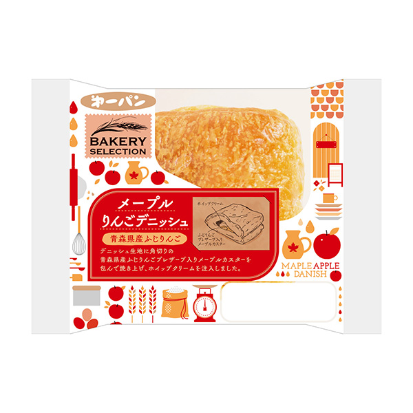 食品包裝設(shè)計(jì)欣賞楓糖蘋果丹麥酥皮面包第一屋制面包包裝設(shè)計(jì)欣賞(圖1)