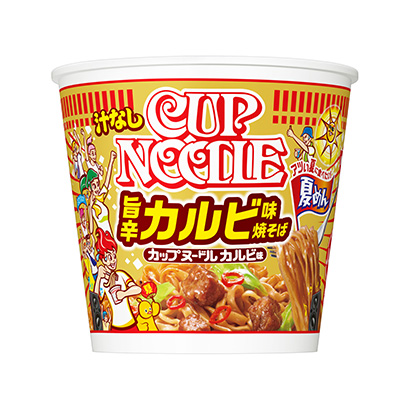 杯面鮮味辣排骨味炒面日清食品面類包裝設(shè)計(圖1)