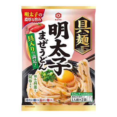 基考曼配料面明太子混合烏冬面基考曼食品烹飪品包裝設(shè)計(圖1)