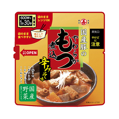 微波爐國(guó)產(chǎn)豬的柔軟燉辣味丸善家常菜類包裝設(shè)計(jì)(圖1)