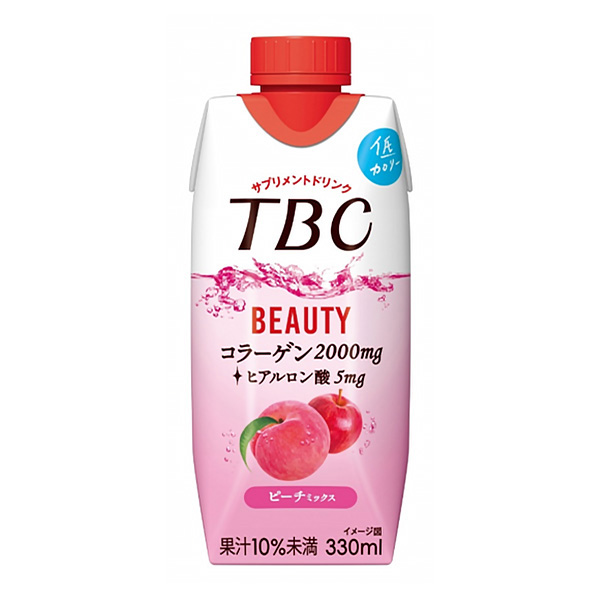 膠原蛋白桃混合森永乳業(yè)果實清涼飲料包裝設(shè)計(圖1)